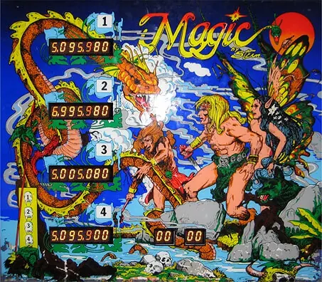 Magic backglass