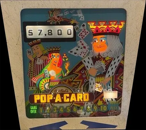 Drop-A-Card / Pop-A-Card backglass