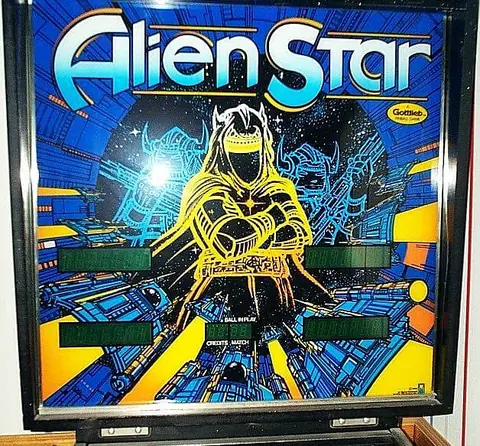 Alien Star backglass