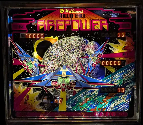 Firepower backglass