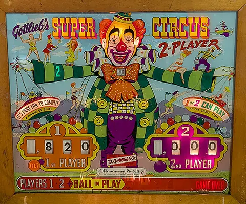 Super Circus backglass