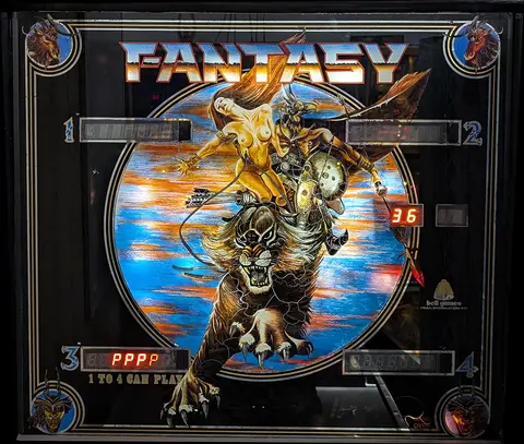 Fantasy backglass