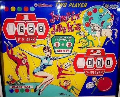 Jumpin' Jack's backglass