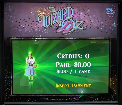 The Wizard of Oz (75th Anniversary) backglass