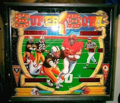 Super Bowl backglass