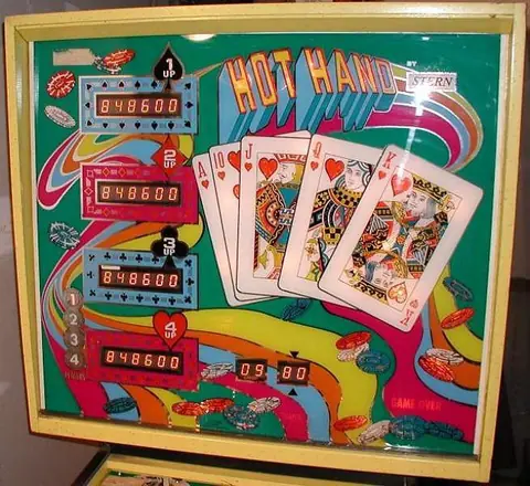 Hot Hand backglass