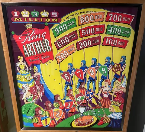 King Arthur and his Round Table backglass