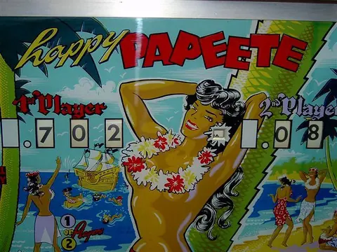 Happy Papeete backglass