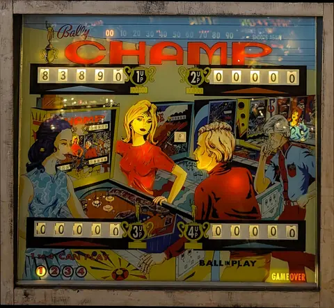 Champ backglass