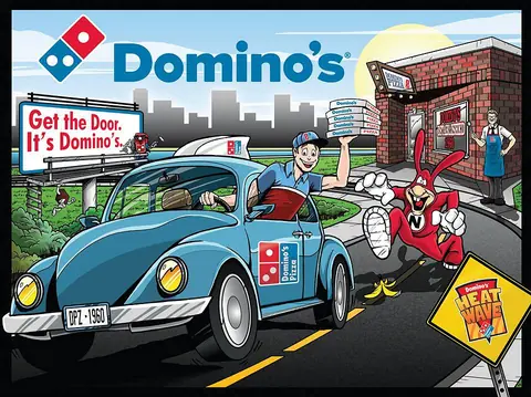 Domino's Spectacular Pinball Adventure backglass