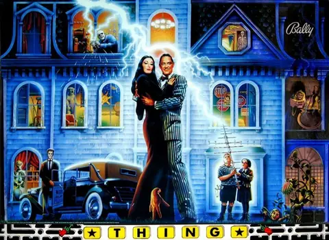 The Addams Family Gold backglass