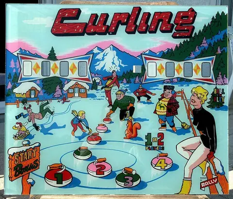 Curling backglass