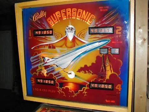 Supersonic backglass