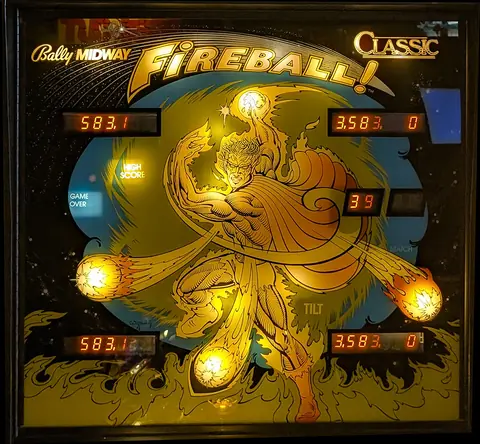 Fireball Classic backglass