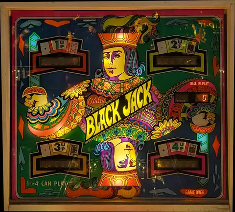 Black Jack backglass