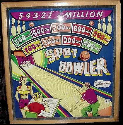 Spot Bowler backglass