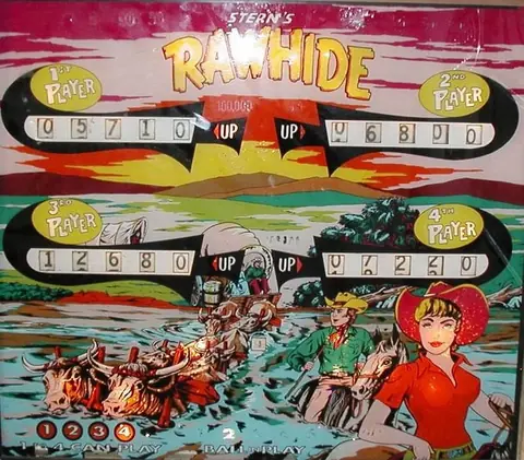 Stampede / Rawhide backglass