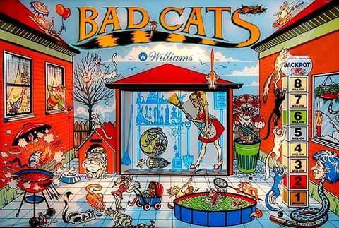 Bad Cats backglass