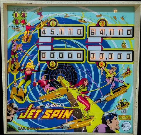 Jet Spin / Super Spin backglass