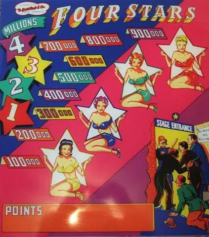 Quartette / Four Stars backglass