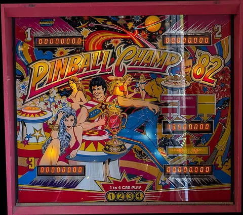 Pinball Champ backglass