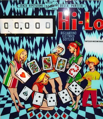 Hi-Lo backglass