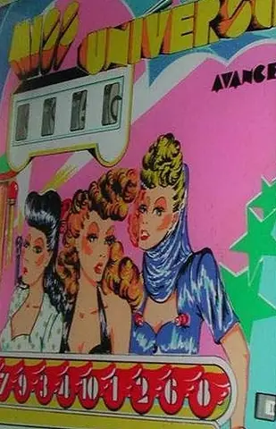 Miss Universo backglass