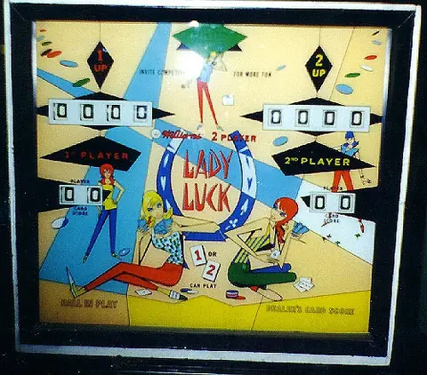 Lady Luck backglass