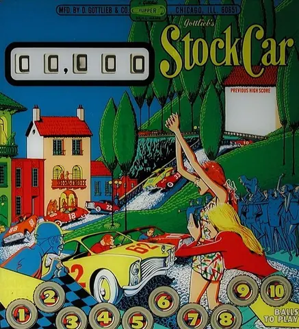 Stock Car backglass
