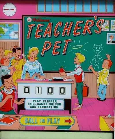 Teacher's Pet backglass