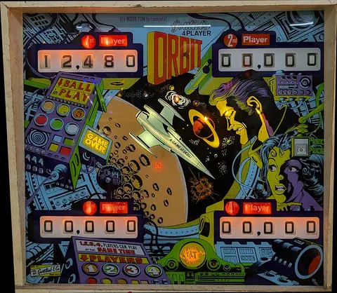Orbit / Outer Space backglass