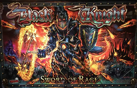Black Knight: Sword of Rage (LE) backglass