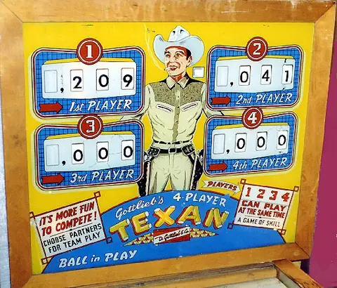 Texan backglass