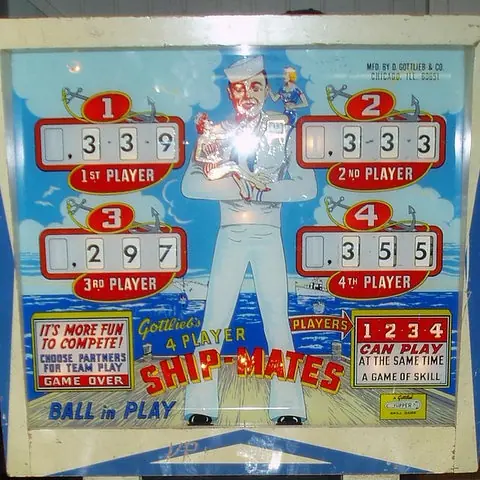 Ship-Mates backglass
