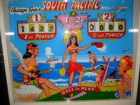 South Pacific backglass
