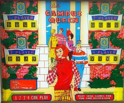 Campus Queen backglass