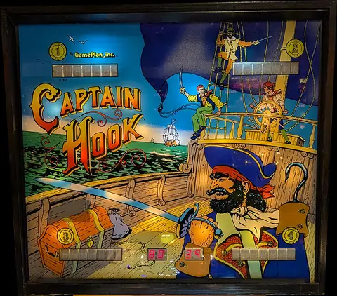 Captain Hook backglass