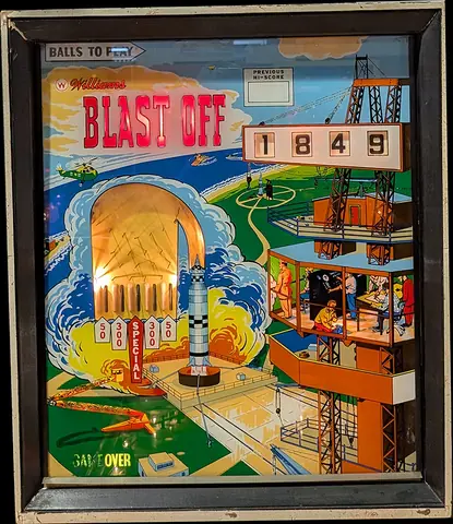 Blast Off backglass