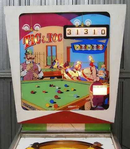 Tic & Toc backglass