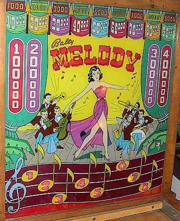 Melody backglass