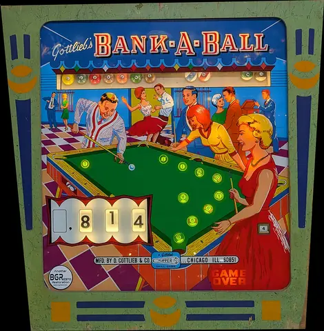 Bank-A-Ball / Flipper Pool backglass