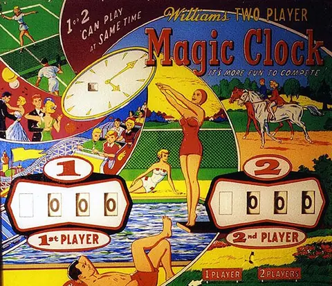 Magic Clock backglass