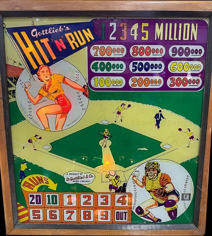Hit 'N' Run backglass