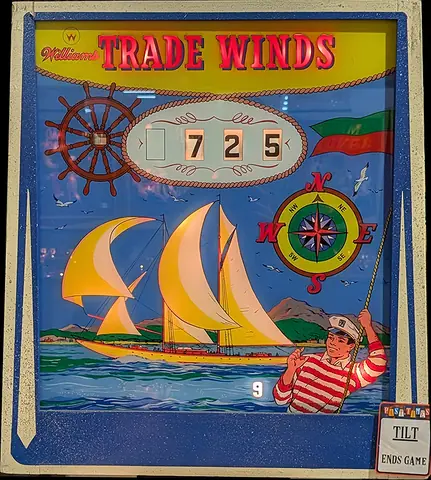 Trade Winds backglass
