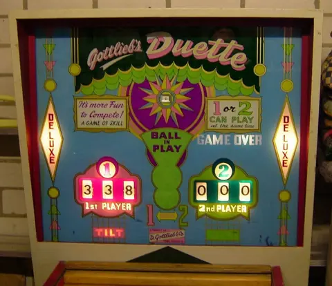 Duette Deluxe backglass