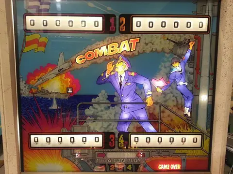 Combat backglass