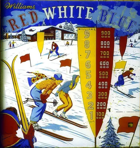 Red White Blue backglass