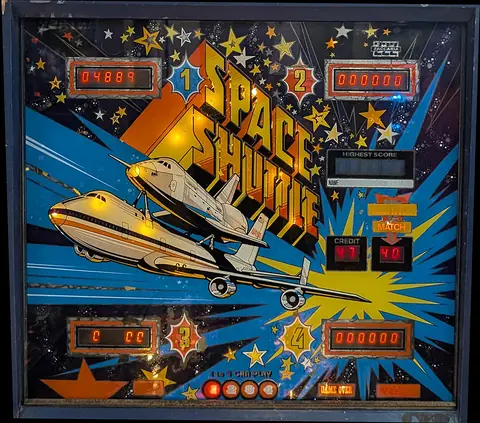 Space Shuttle backglass