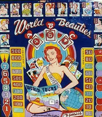 World Beauties backglass