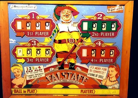 Falstaff backglass